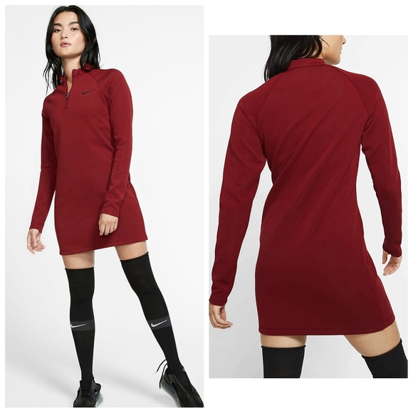 burgundy nike dress